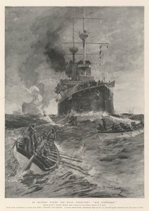 En incident under en marinmanöver, man överbord!